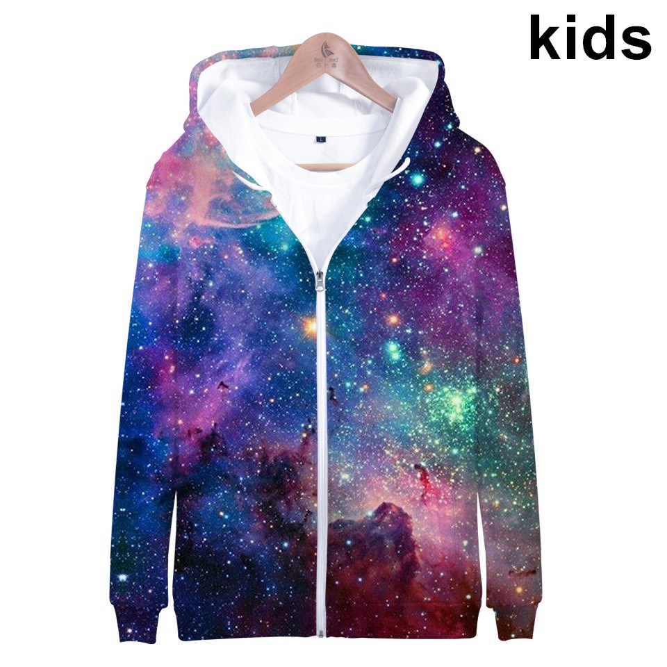 Street Fashion Zip Up Hoodie - سترة هوديز بطبعة ثلاثية الأبعاد للفتيان