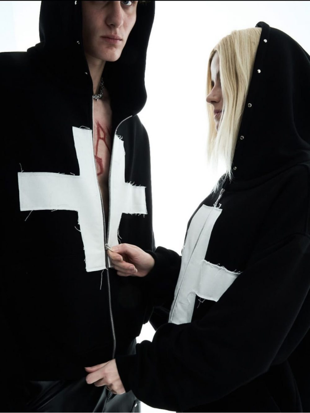 Street Fashion Zip Up Hoodie - جاكيت بسحاب بغطاء رأس بتصميم Y2K