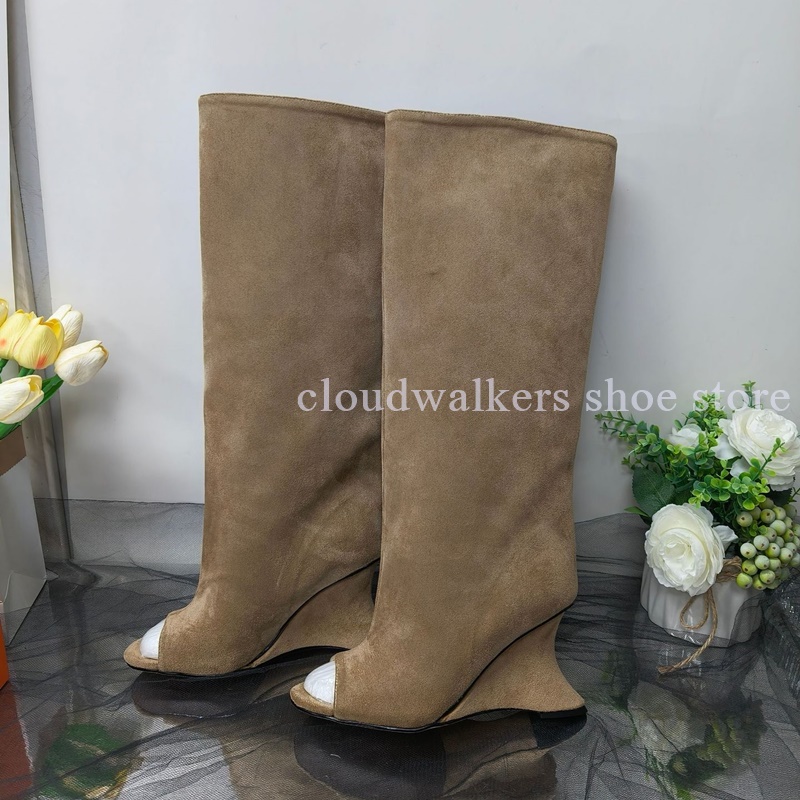 Street Fashion Walk - جديد اللمحة تو الجلد المدبوغ كعب
