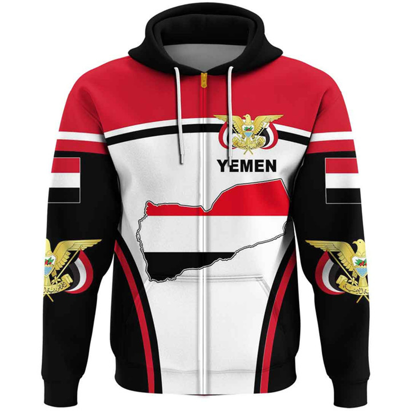 Street Fashion Zip Up Hoodie - كنزة بغطاء رأس للرجال بأكمام طويلة