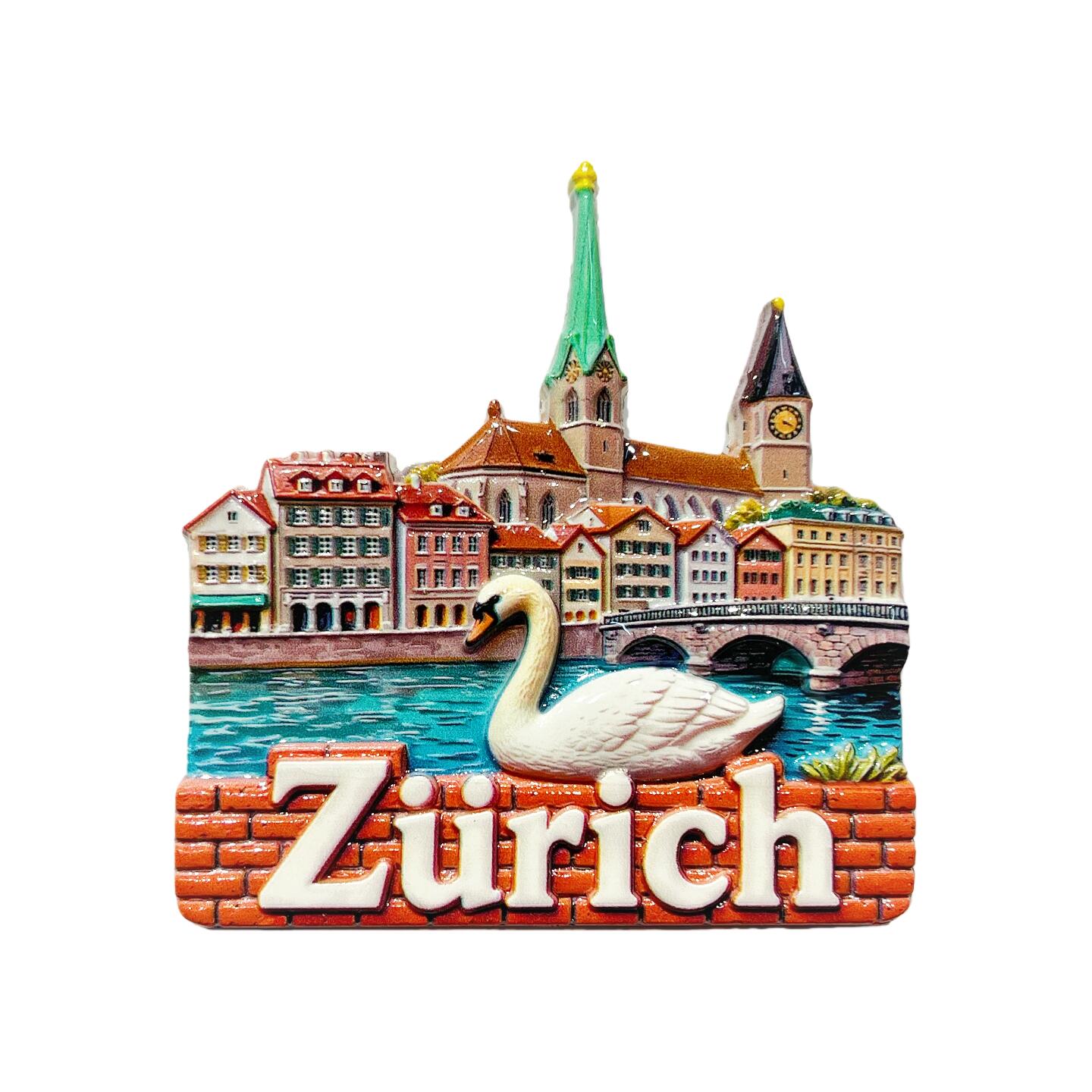 Street Fashion Zurich - ملصق مغناطيسي للثلاجة بتصميم مدينة زيوريخ