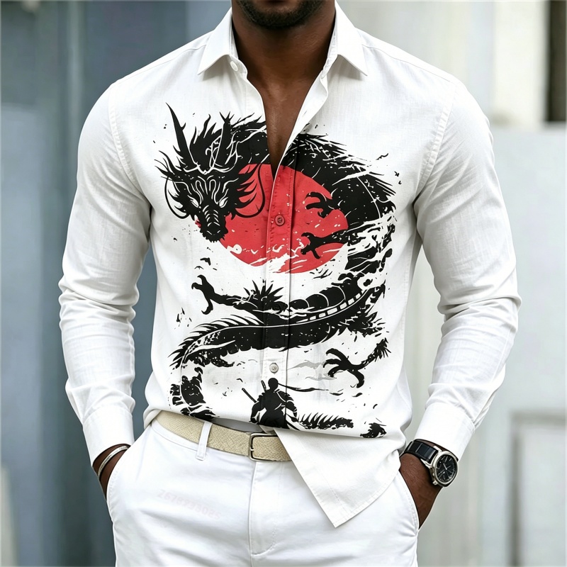 Street Fashion China - قميص رجالي جديد لعام 2026 بنمط