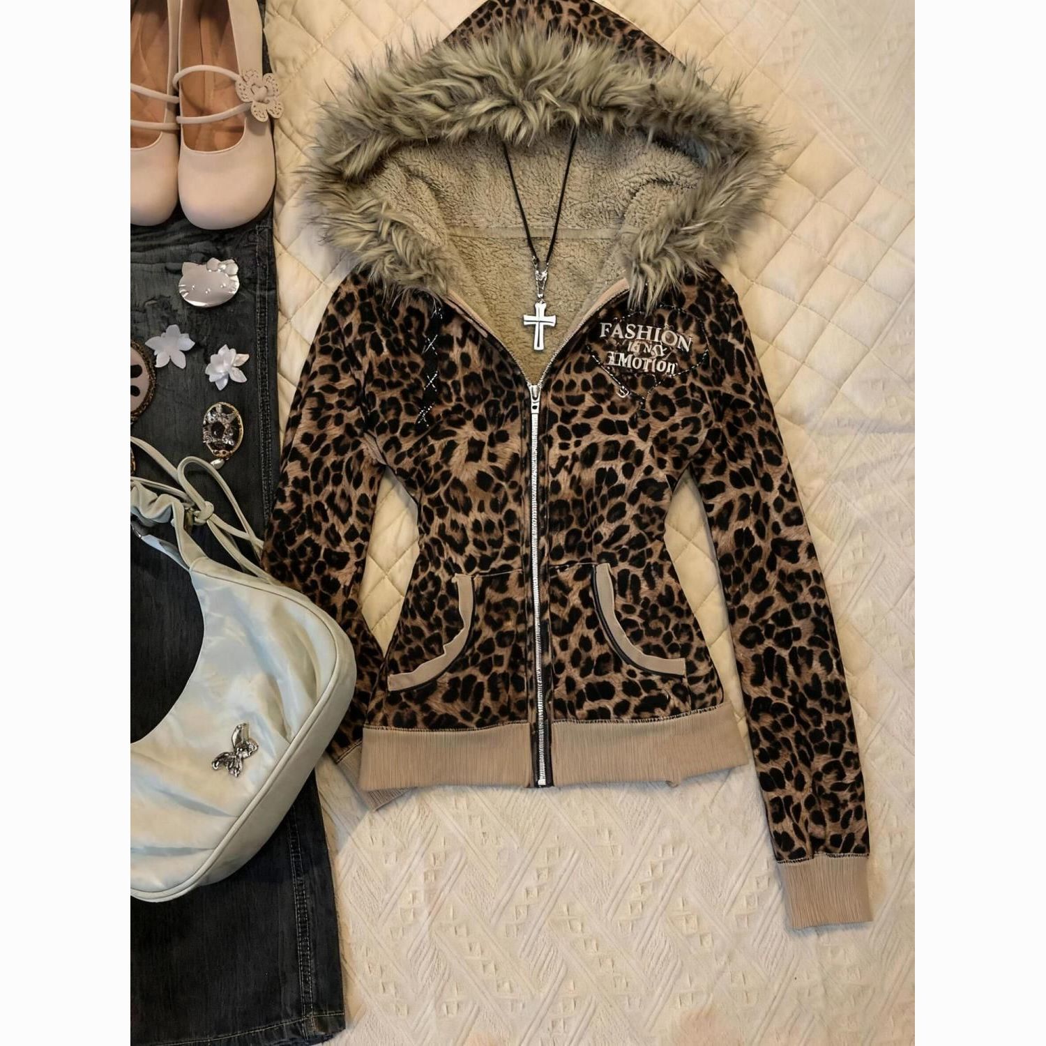 Street Fashion Jacket - هودي نسائي جديد بتصميم أمريكي عتيق