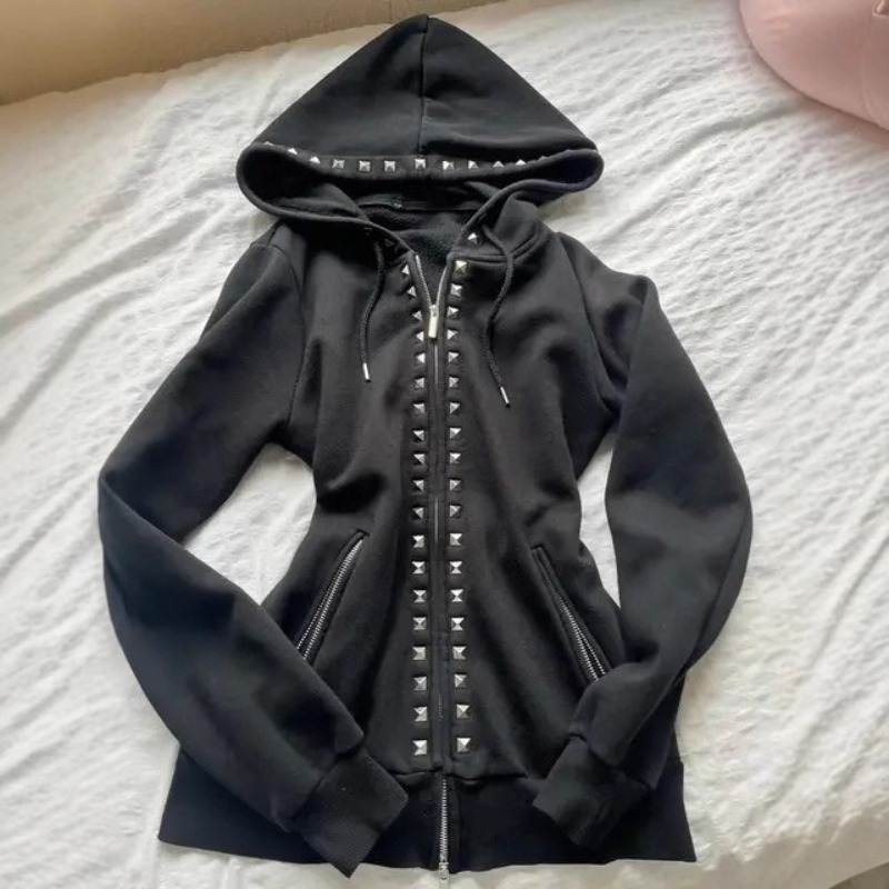 هودي نسائي جديد بتصميم Y2K مزو - مراجعة Street Fashion Zip Up Hoodie وسعره