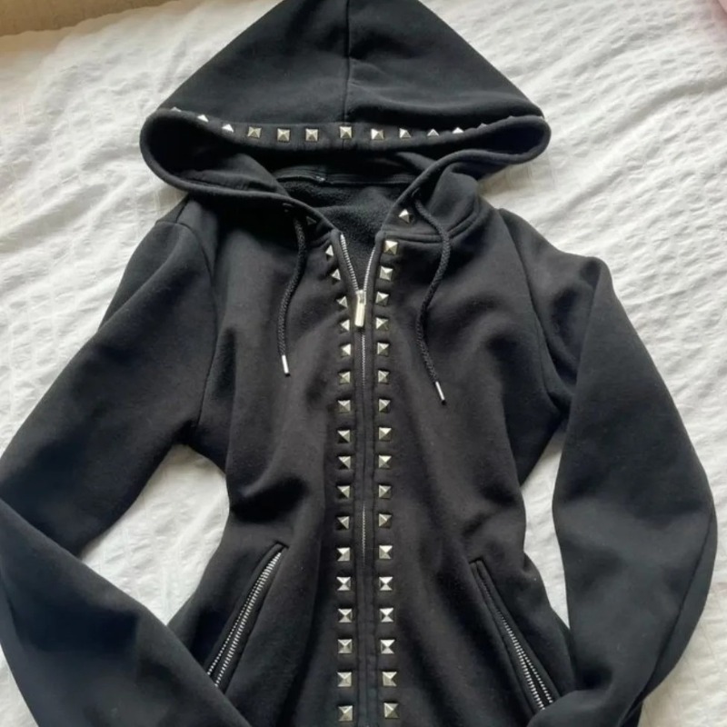 هودي نسائي جديد بتصميم Y2K مزو - مراجعة Street Fashion Zip Up Hoodie وسعره