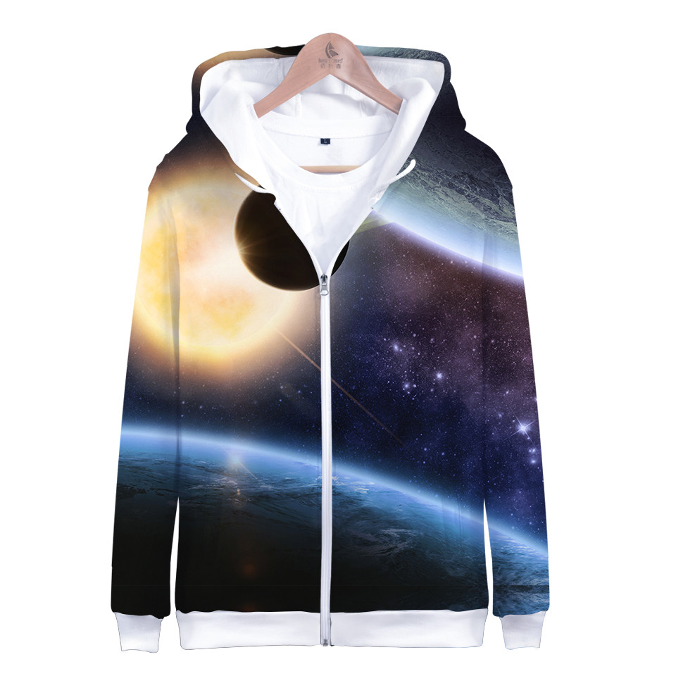 سترة هوديز بطبعة ثلاثية الأبعا - مراجعة Street Fashion Zip Up Hoodie وسعره