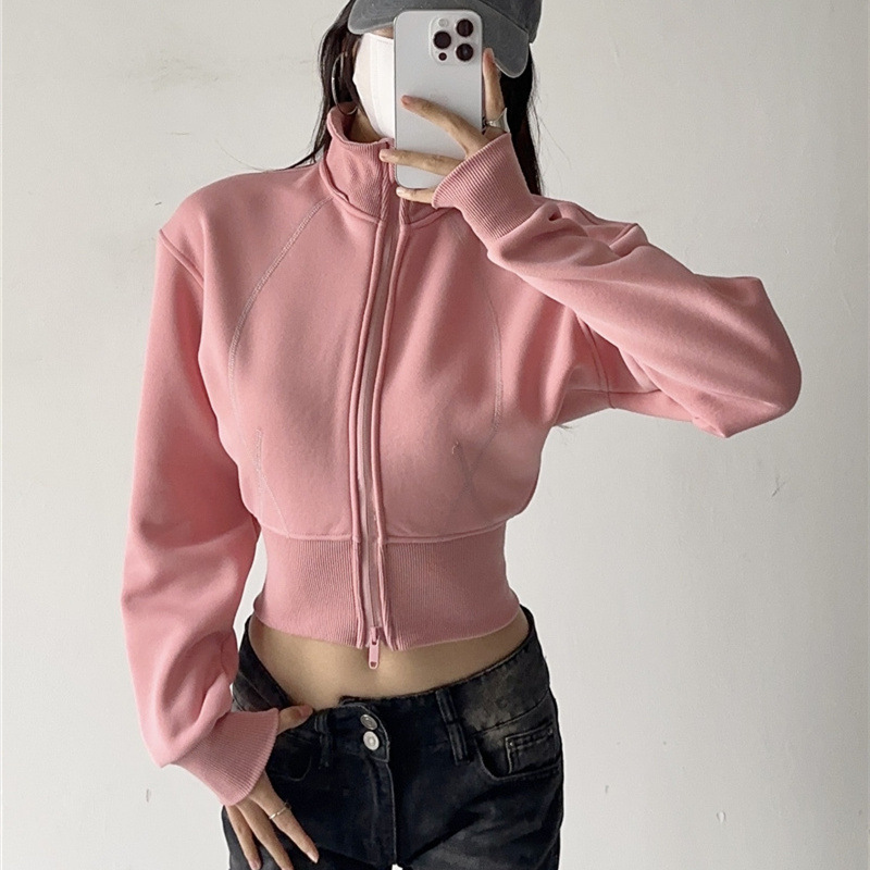 هودي نسائي قصير، سويت شيرت عصر - مراجعة Street Fashion Zip Up Hoodie وسعره