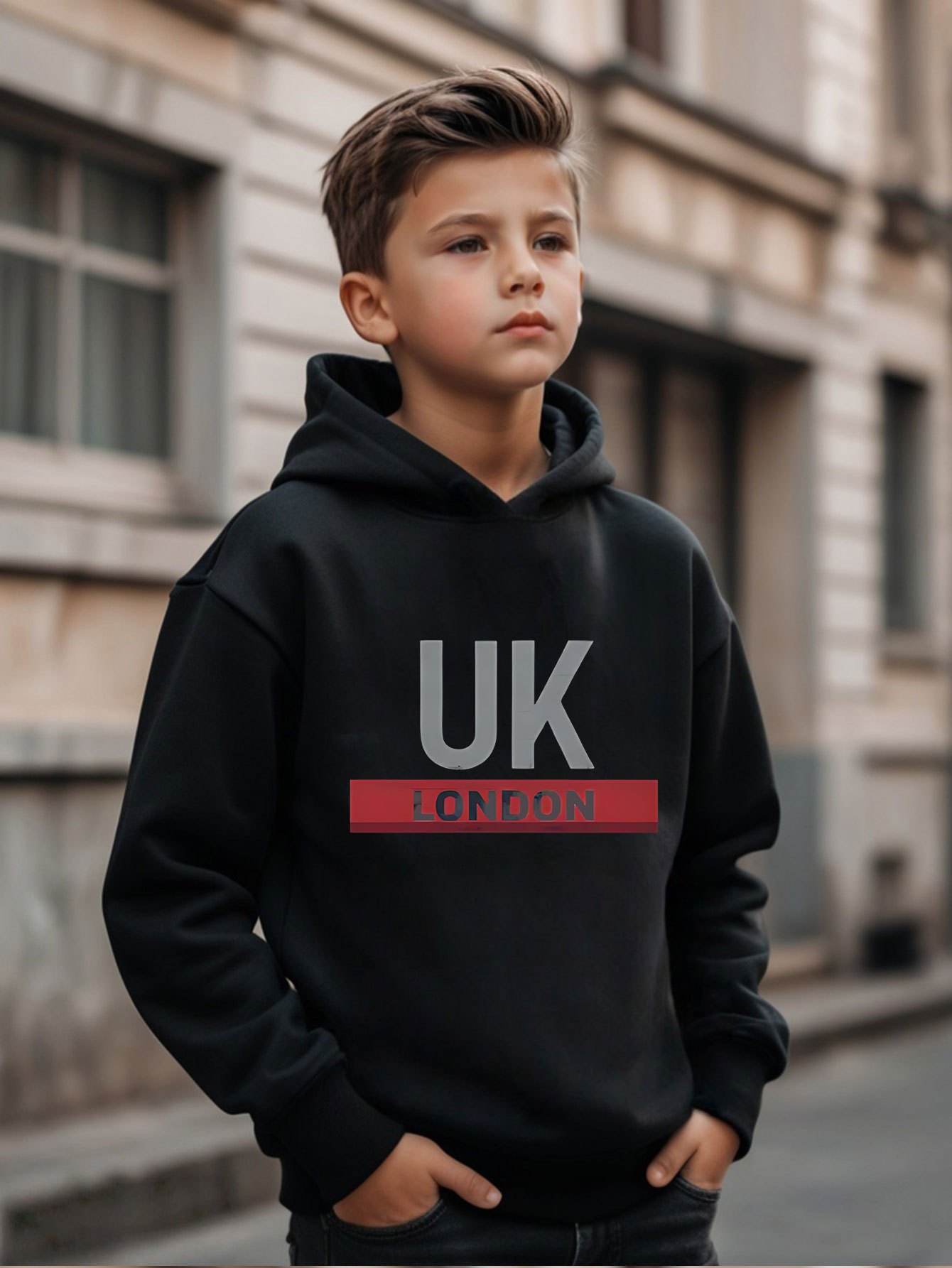 هودي مطبوع من لندن، المملكة ال - مراجعة Street Fashion In London وسعره