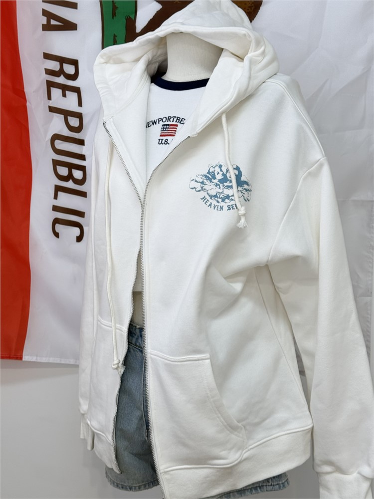 هوديز نسائية بيضاء عتيقة الطرا - مراجعة Street Fashion Zip Up Hoodie وسعره
