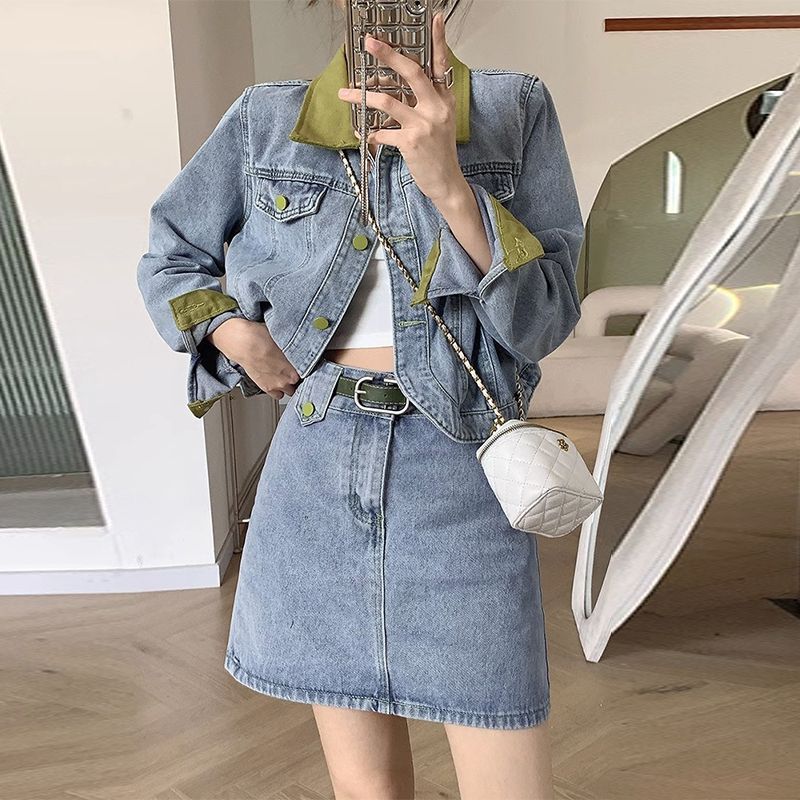 معاطف الدنيم التنانير الصغيرة  - مراجعة Street Fashion Jacket وسعره