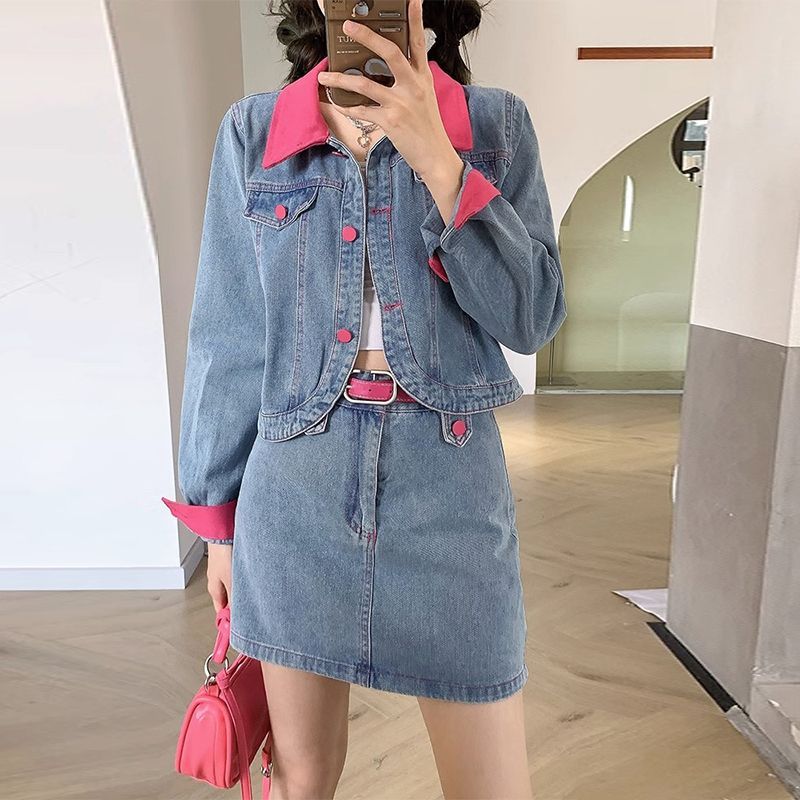 معاطف الدنيم التنانير الصغيرة  - مراجعة Street Fashion Jacket وسعره