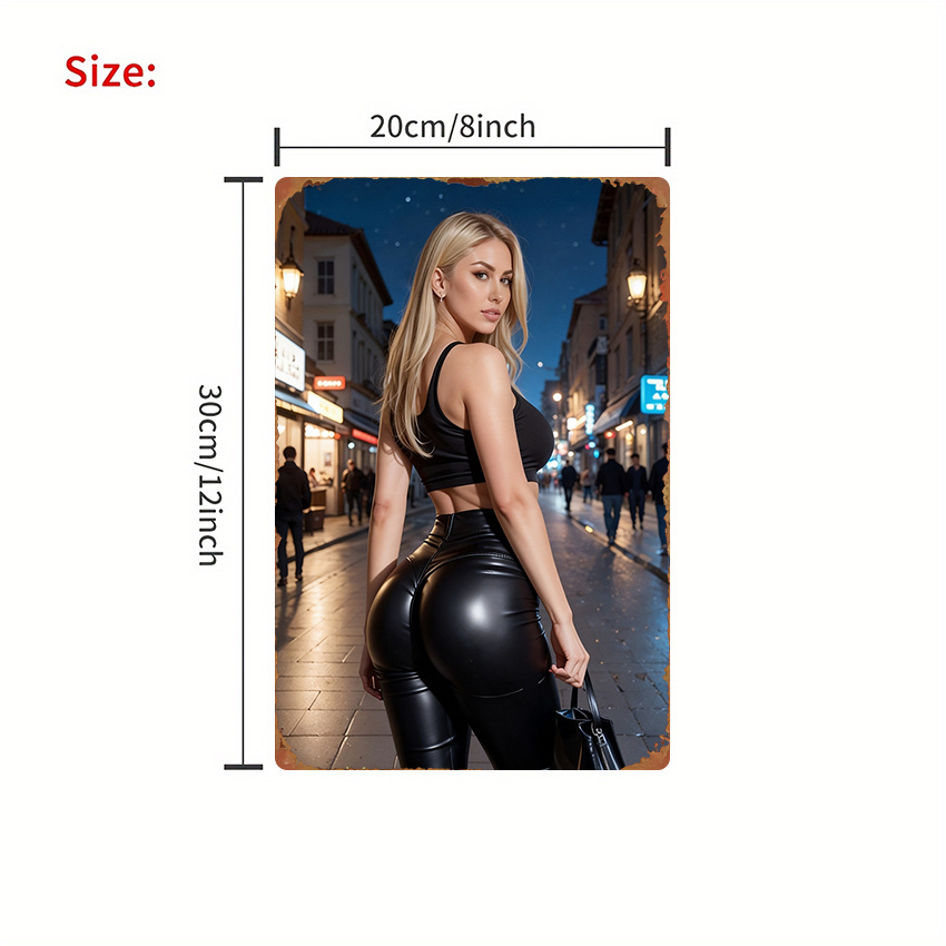 لافتة معدنية بتصميم عتيق على ا - مراجعة Fashion Street Night وسعره